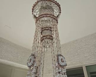 Vintage Huge Sea Shell Chandalier boho