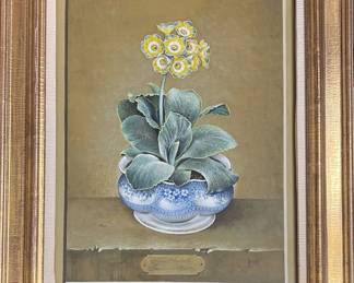 José Escofet (Spanish 1930- ) “Fancy Aurícula”, Gouache on Paper