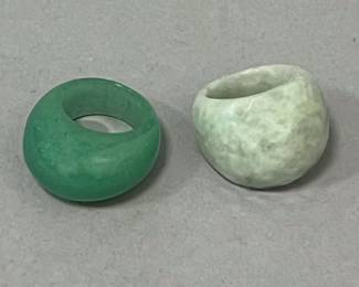 Two Jade Rings, sold individually 