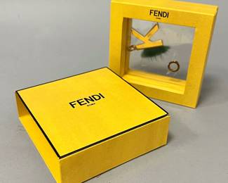 Fendi ABClick “K” Chain Bag Charm Pendant 