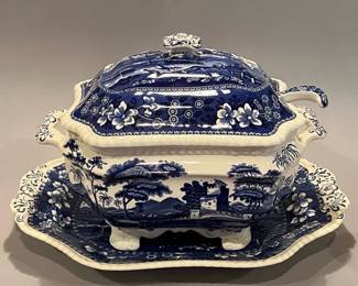 Vintage Copeland "Tower" Tureen with Tray and Ladle