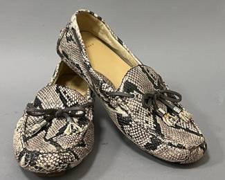 Cole Haan Garnet Driver Snakeskin Loafers 