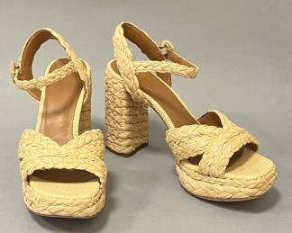 Kate Spade Disco Raffia Platform Sandals