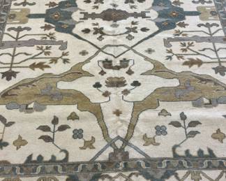 Room Size Handwoven Oushak Rug