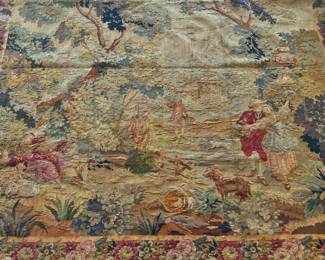 Large Antique French Tapestry 