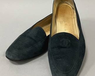 Vintage Chanel Suede Loafers 