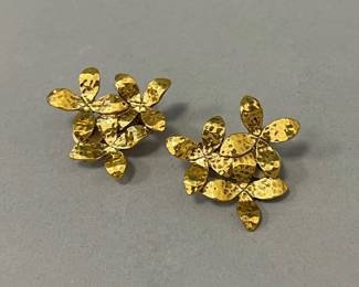 Vintage Ralph Lauren Gold Tone Earrings 