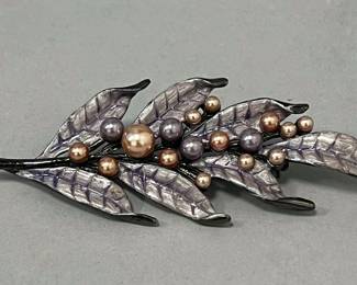 Vintage Enamel Brooch