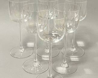 Set of 6 Modernist Stemmed Cordial/White Wine Glasses 