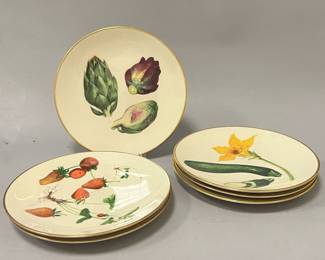 Ser of 6 Gorham Fruits and Vegetables Collection Limited Edition Plates