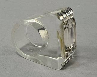Vintage Christian Dior Lucite Ring
