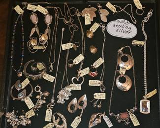 All sterling silver jewelry