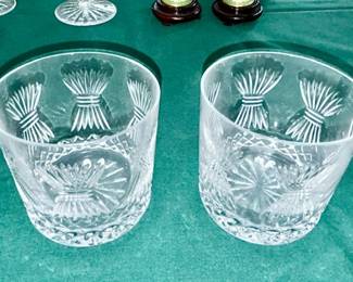 Pair of Waterford crystal old-fashioned fashion glasses