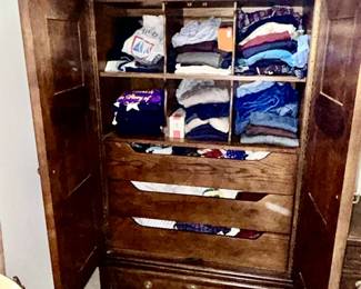 Inside view of Henredon armoire