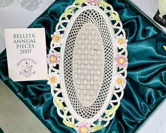 2007 Belleek oval bowl