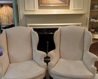 PAIR OF UPHOLSTERED CHAIRS