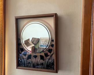 Vintage Virgil Thrasher shadow box Mirror 