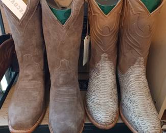 Men's Brand New Western Boots. Eel, Alligator, Ostrich and Snake