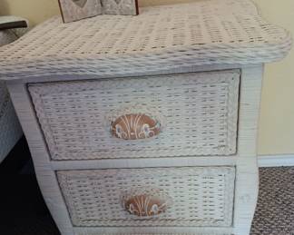 2 Wicker Side Tables