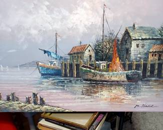 Unframed - Oil on canvas by M. BLAKE