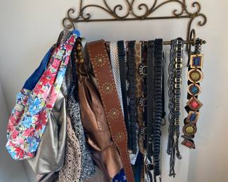 More amazing scarves and belts.