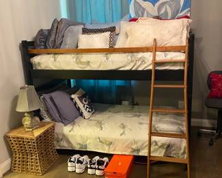 I fell off the top bunk when I was a kid and still have a scar on my eye. I'm sure this one is super safe and your kids have more sense and depth perception than I did as a youth.