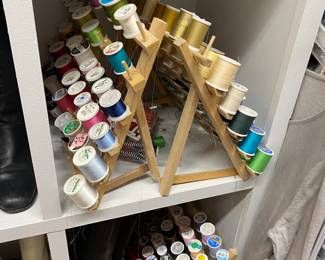 Multi-colored spool samples.