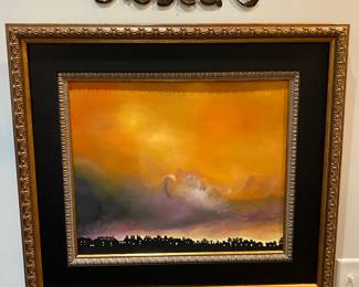 This painting looks like the ravaged landscape of a town after an artillery barrage. I absolutely love it.