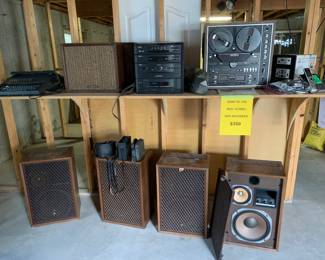 Vintage speakers and equipment.