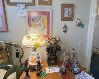 Antique clown collection and photos