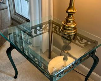 Lane Verdigris Grapevine coffee table and sofa  table set. 