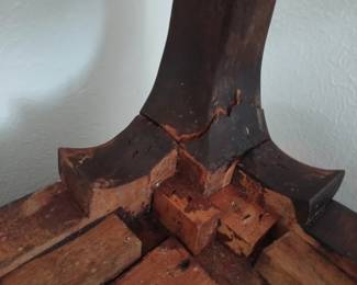 We did not notice the broken leg until we moved the piece out of storage Wednesday morning.