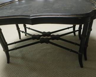 READ CAREFULLY!  This piece is NOT part of the walk-in sale advertised with this listing.  This is a piece I have available at another Midtown Memphis location.  Serious prospective buyers will get a personal viewing any time after the hours of this sale (Fri & Sat after 2:00 and all day Sun.)

This vintage chinoiserie cocktail table is in excellent condition and ready to adorn any living room, parlor, or some lucky lady’s she-shed!  36” x 25” x 19”.  $120.
