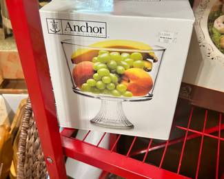 anchor glass fruit bowl