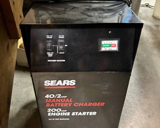 sears manual batter charger engine starter for 12 volt batteries