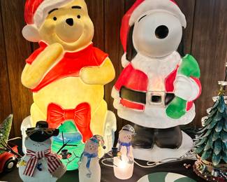 Vintage Santa’s Best Snoopy Blow Mold
And Winnie the Pooh
