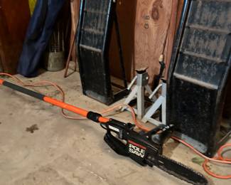 remmington pole saw, car ramps and car jacks