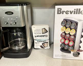 Cuisinart coffe machine, breville carousel for k-cup