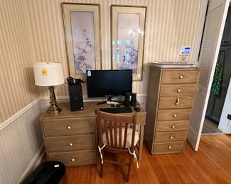 Drexel desk and small chest of drawers
Dell desktop 