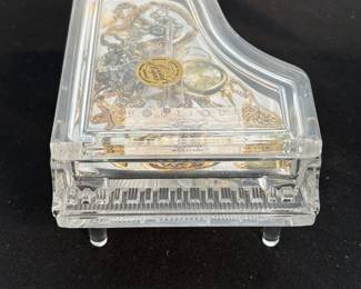 Cristal D’Arques France Genuine Lead Crystal Piano Jewelry/Trinket Box