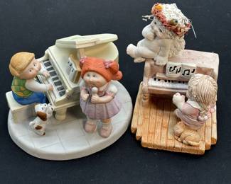 1985 Cabbage Patch Kids Special Limited Edition The Piano Entertainers Collectable Porcelain Figure And Signed Limited Edition Kristin Haynes Dreamsicles Piano Lesson Figure