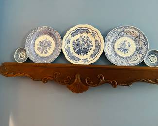Blue and white plates