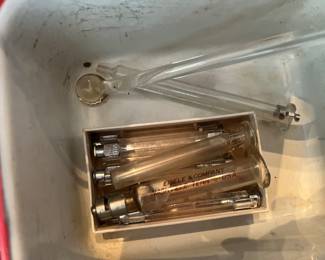 Vintage traveling nurse vials