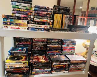 Large collection of VHS and DVDs