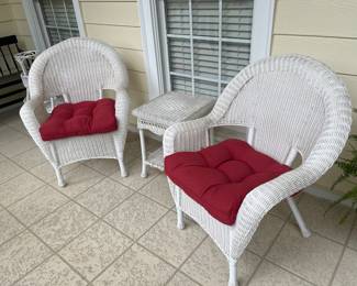 Wicker patio set