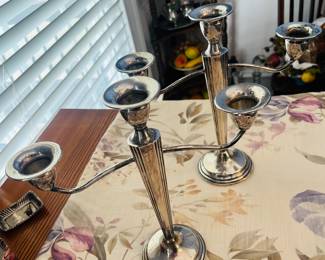 Sterling candleabras