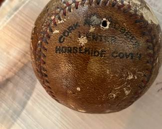 Vintage baseball hit and signed by Mickey Mantle, but signature was worn off 