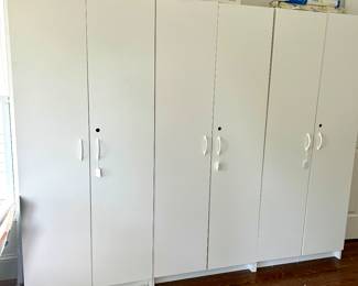 3 large storage cabinets…….