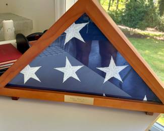 Framed memorial flag