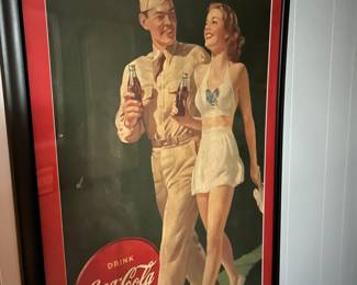 Antique Coca Cola Ad - Oversized and Framed